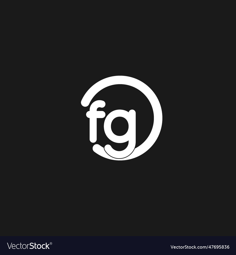 Initials fg logo monogram with simple circles