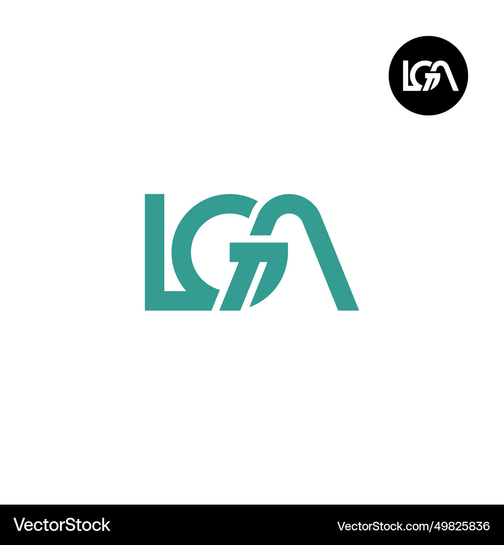 Letter lga monogram logo design Royalty Free Vector Image