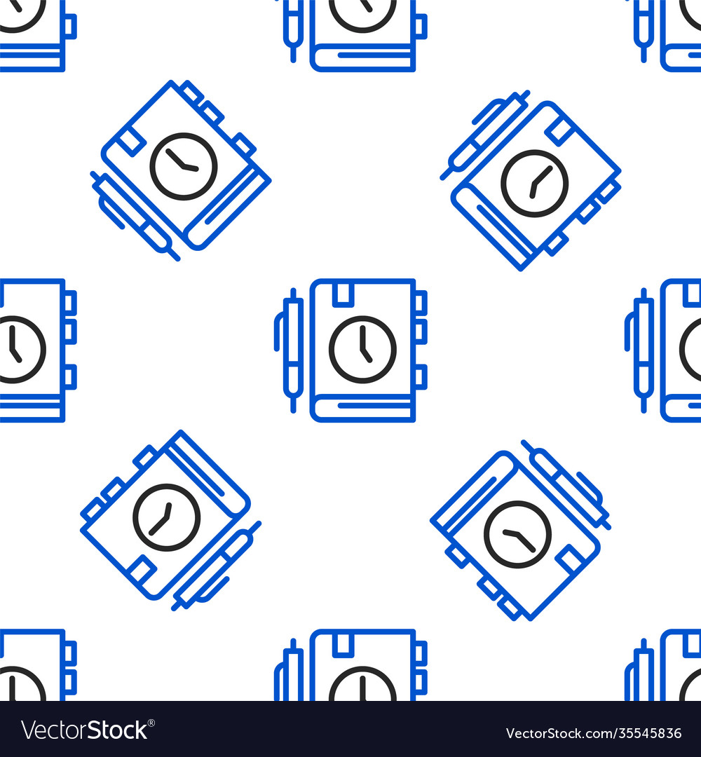 Line daily paper notepad icon isolated seamless vector image Line daily paper notepad icon isolated seamless