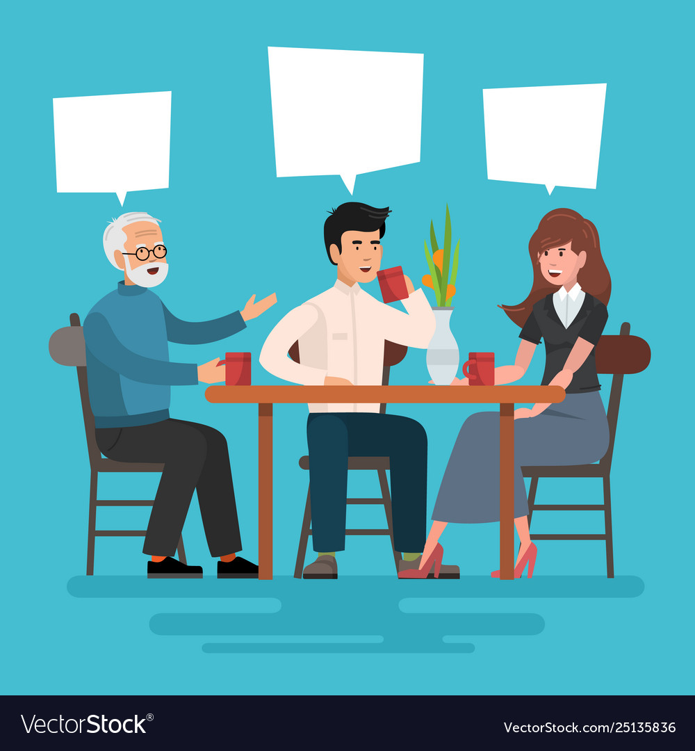 Lunch in restaurant Royalty Free Vector Image - VectorStock