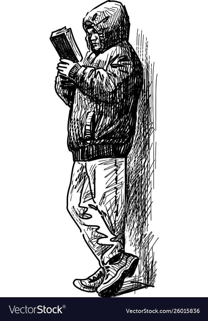 Man Walking in the Rain