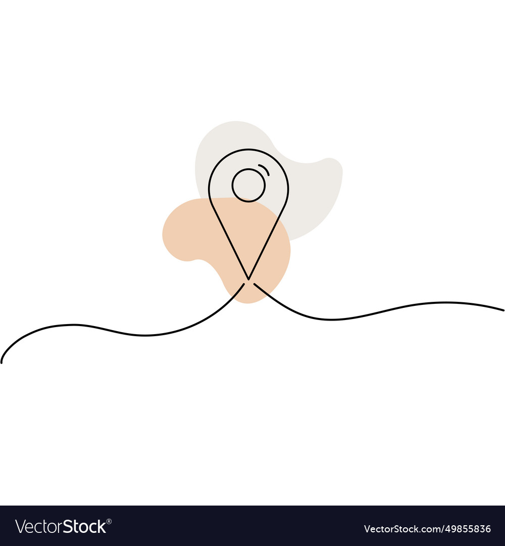Map pin line background navigator guide vector image Map pin line background navigator guide