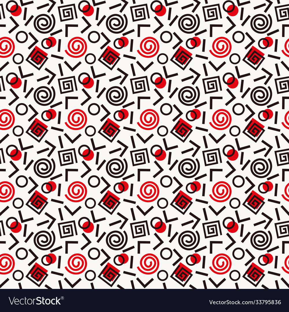 Memphis swiss style seamless pattern
