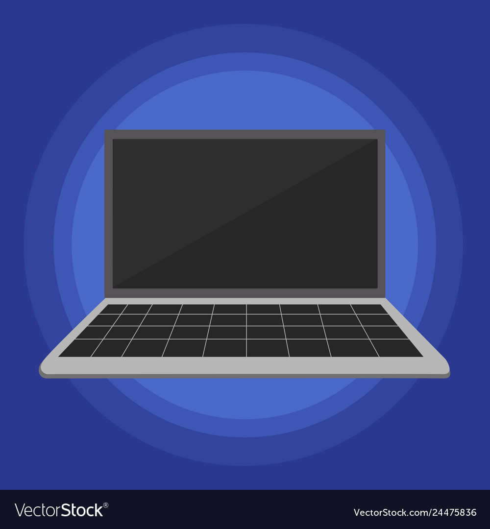 Personal laptop with grid design for keyboard vector image Personal laptop with grid design for keyboard