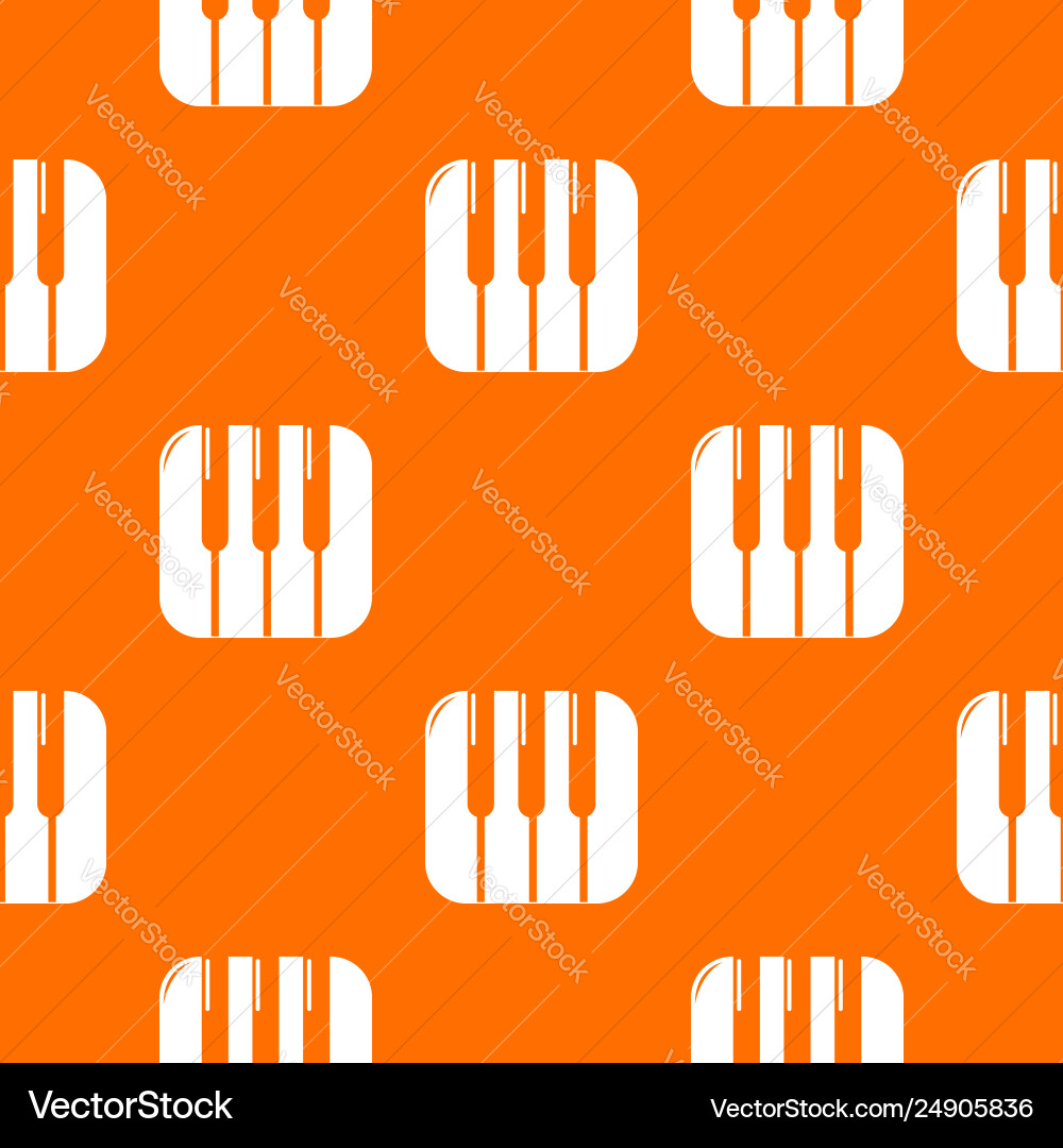 Piano keys pattern orange Royalty Free Vector Image