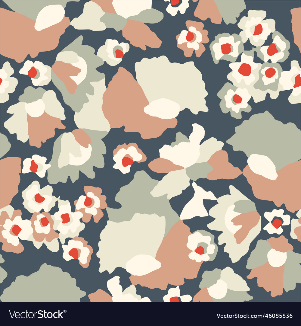 Scandinavian simple flower pattern vector image Scandinavian simple flower pattern