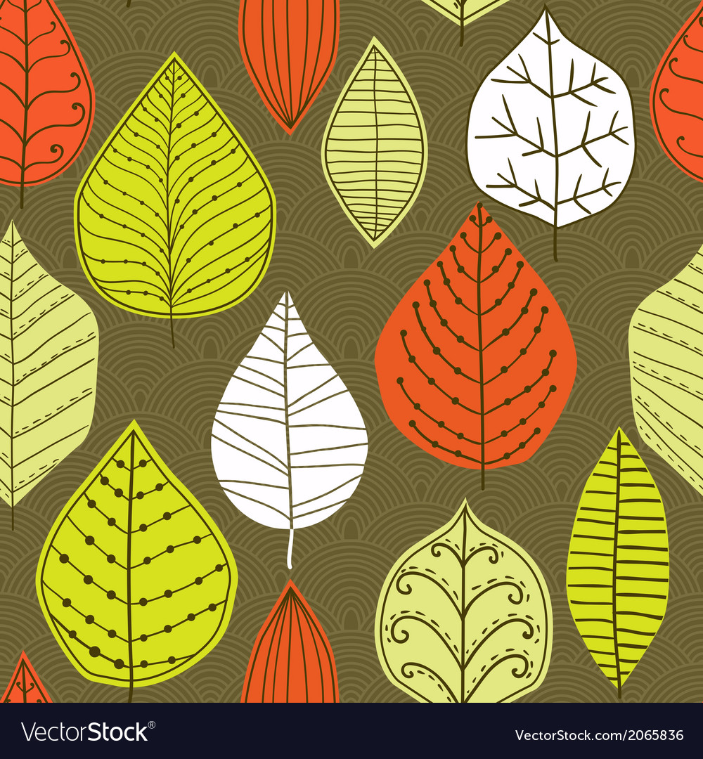 Seamless pattern with leaf abstract texture