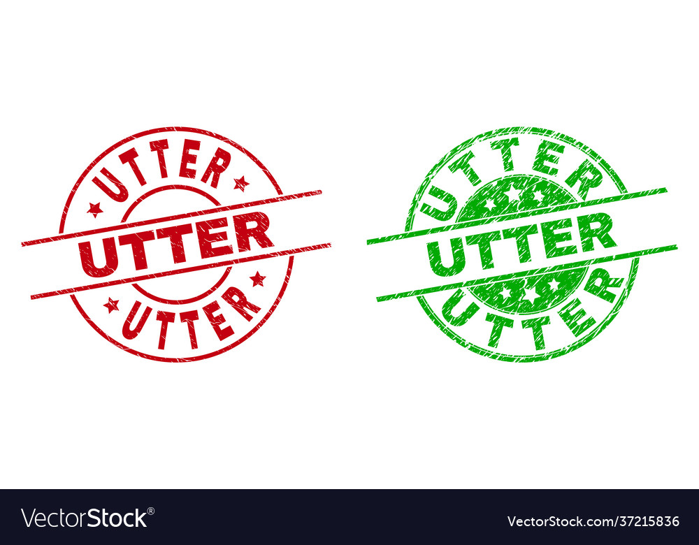 Utter round badges using scratched texture