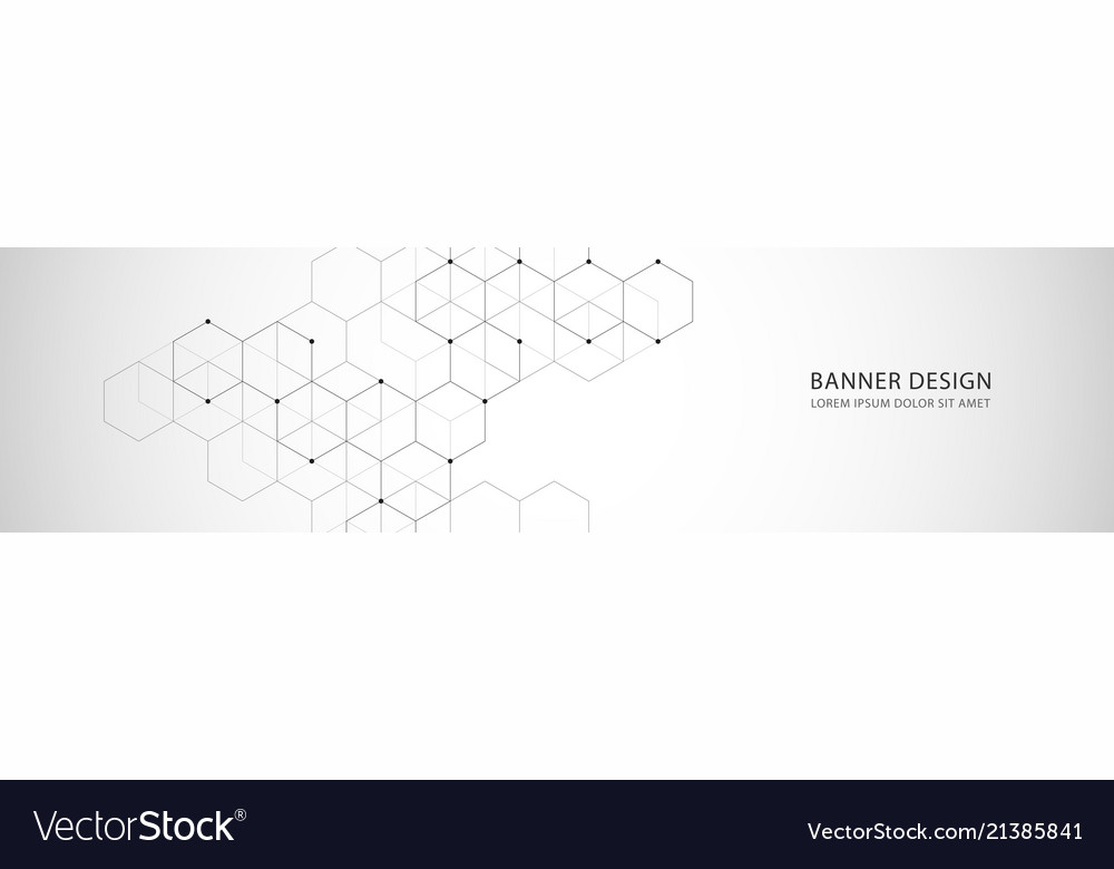 Abstract Hexagon Pattern Banner