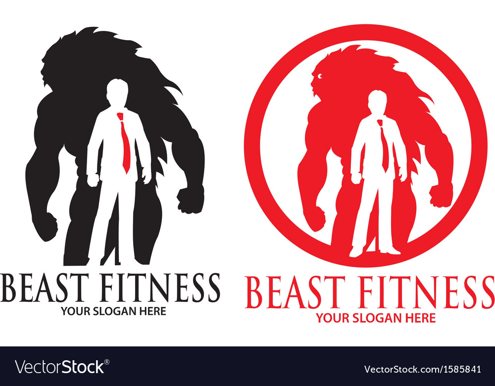 Beast Fitness Logo Royalty Free Vector Image Vectorstock