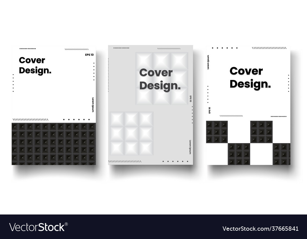 Cover design template set with abstract lines vector image Cover design template set with abstract lines