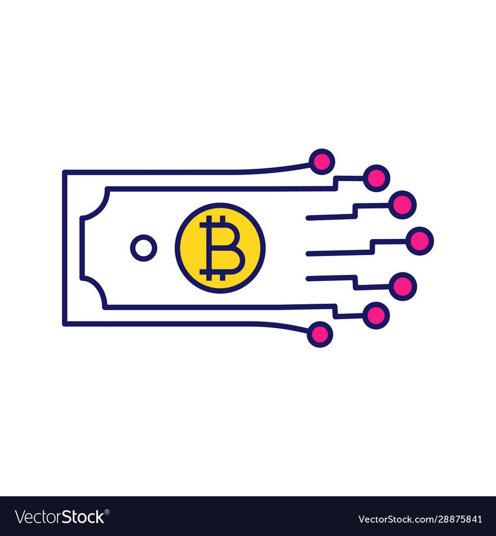 Digital money color icon