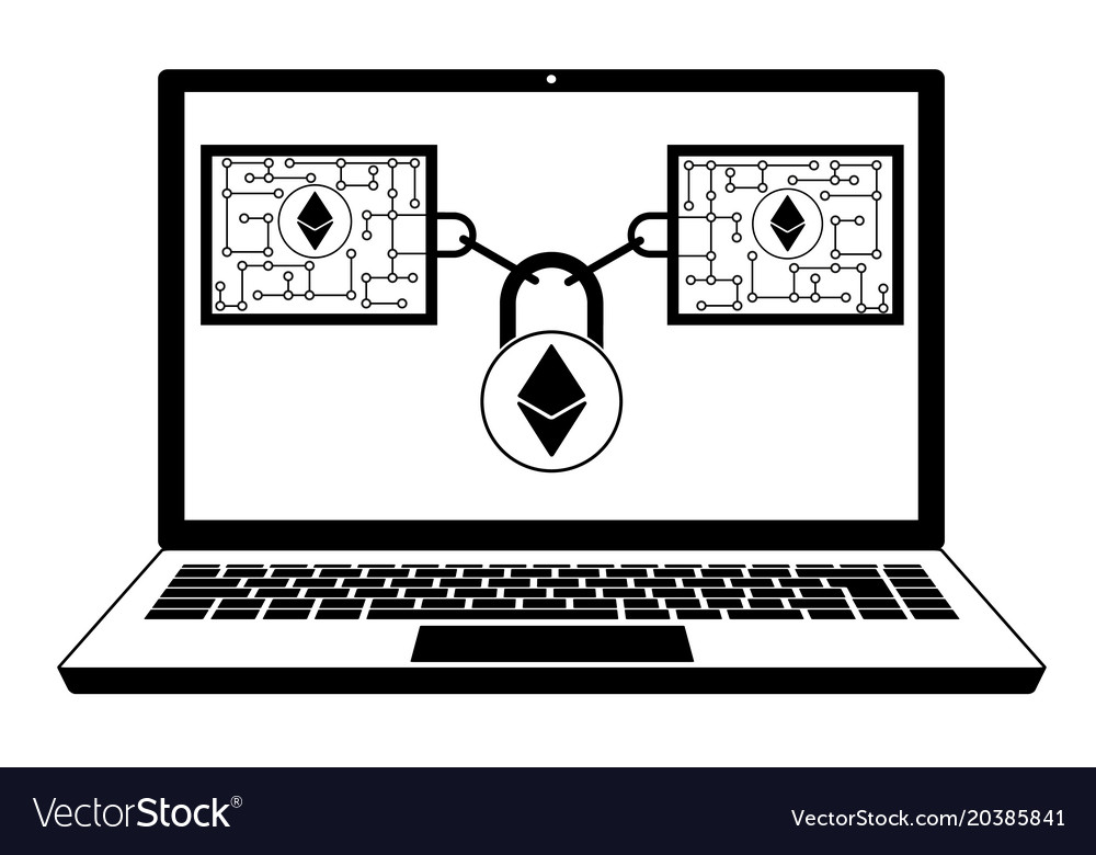Ethereum block chain technology in the laptop