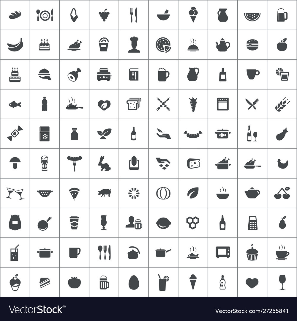 Food Icon Set - Diverse Cuisine