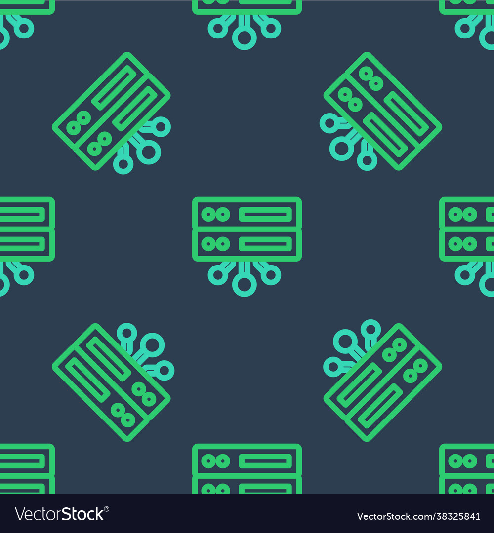 Line server data web hosting icon isolated vector image Line server data web hosting icon isolated