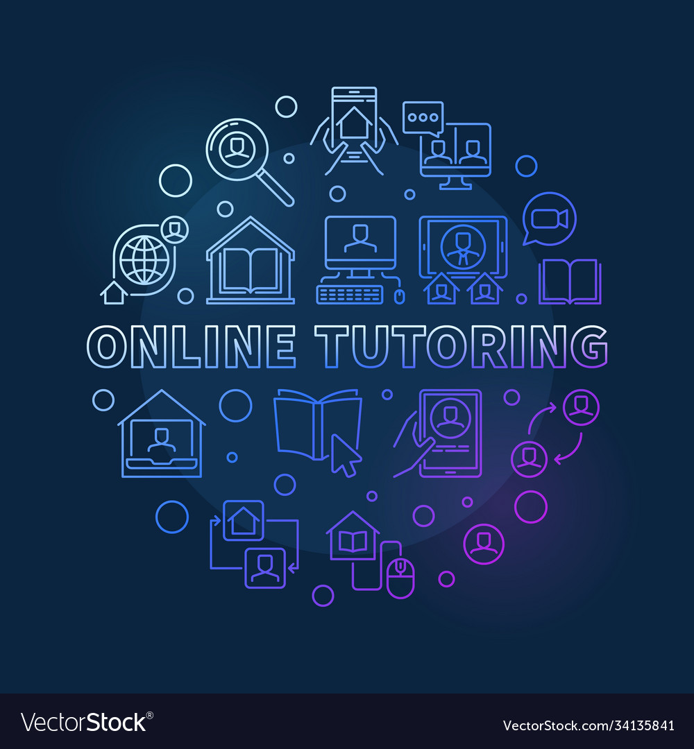 Online turoring colorful linear round