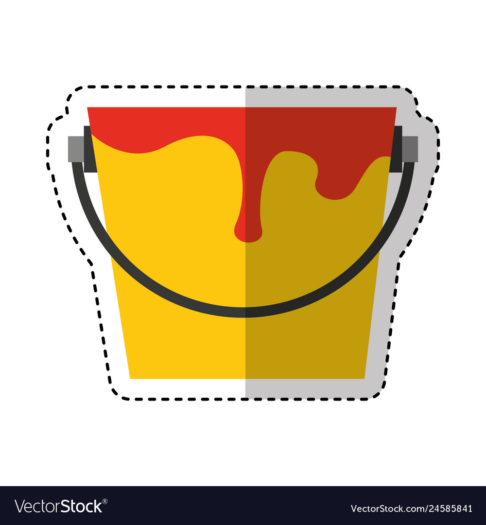 Pot paint isolated icon