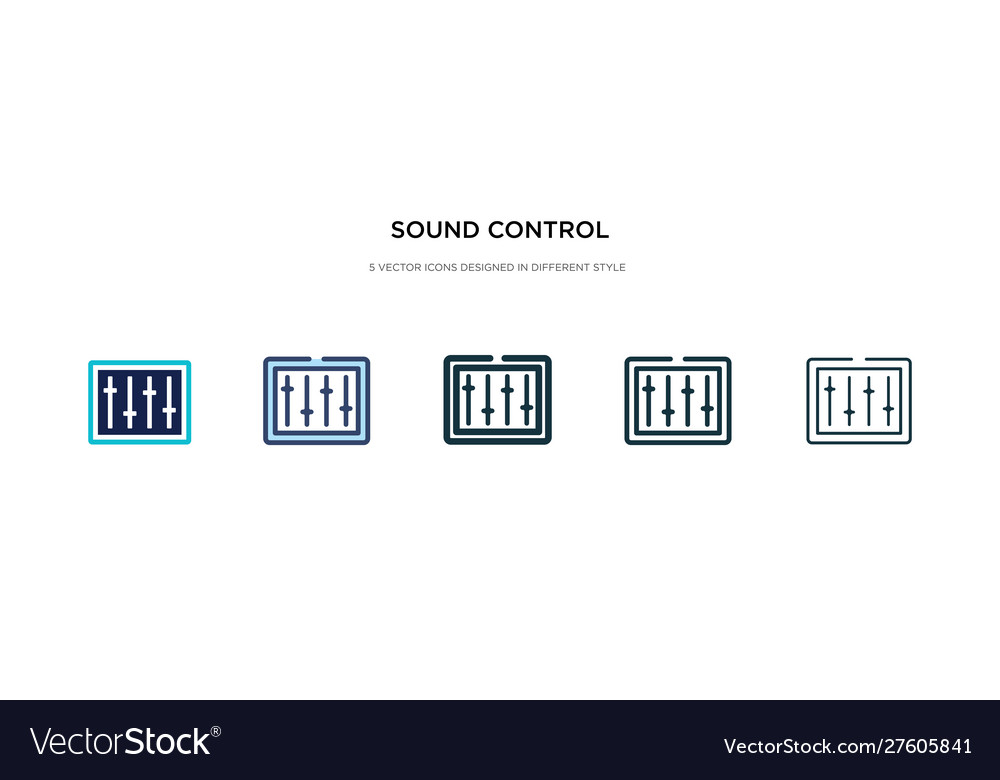 Sound control icon in different style two
