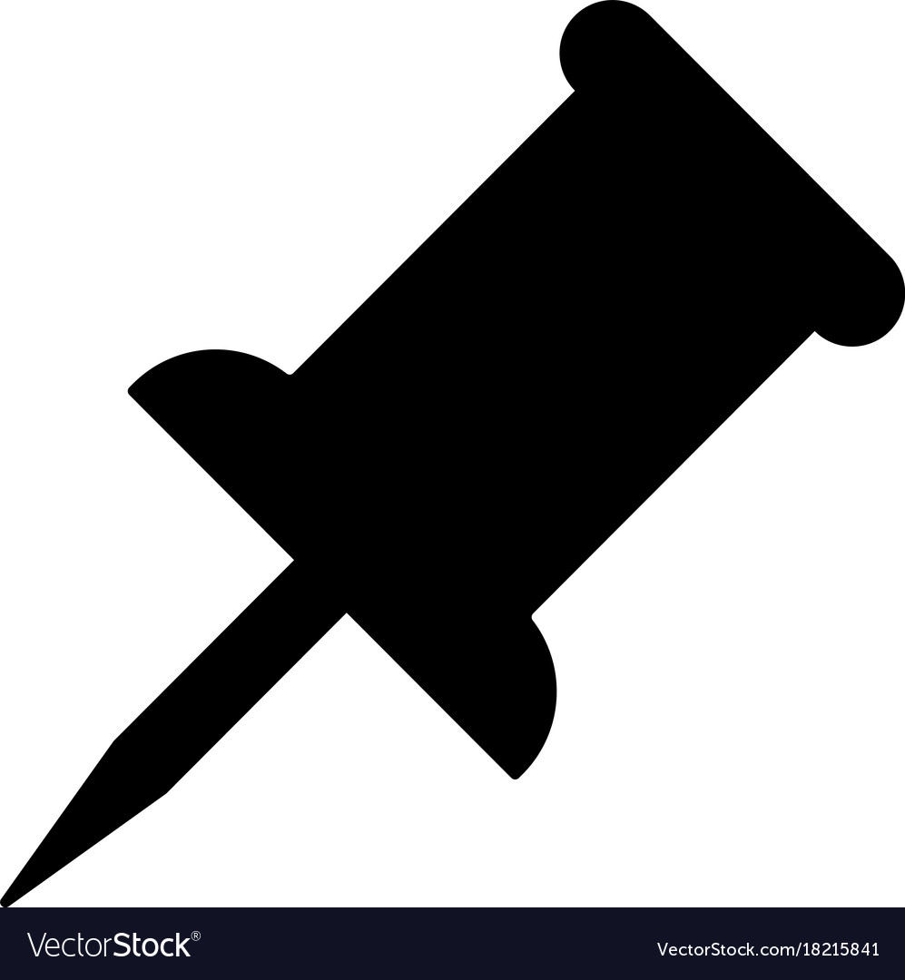 thumb pin icon royalty free vector image vectorstock