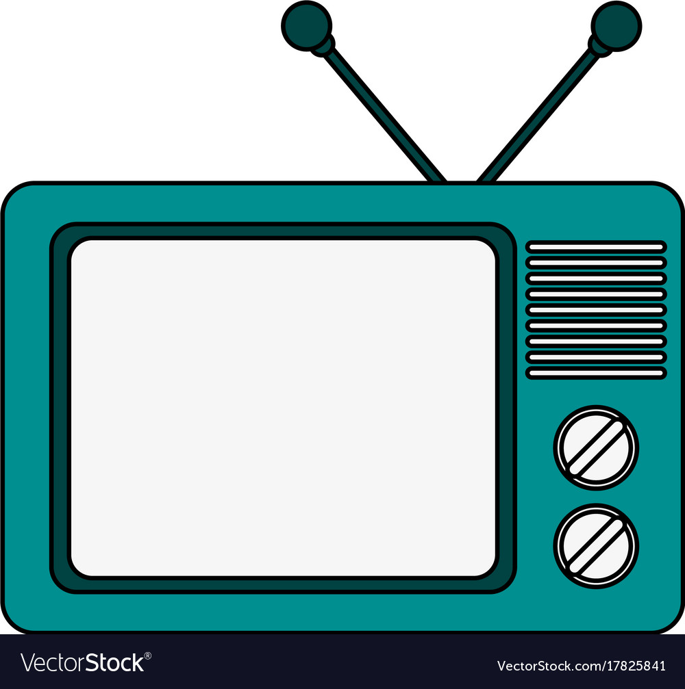 Vintage tv icon image Royalty Free Vector Image