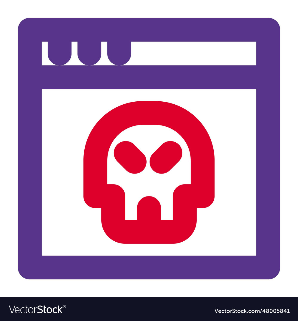 Web browser window erupted by malware