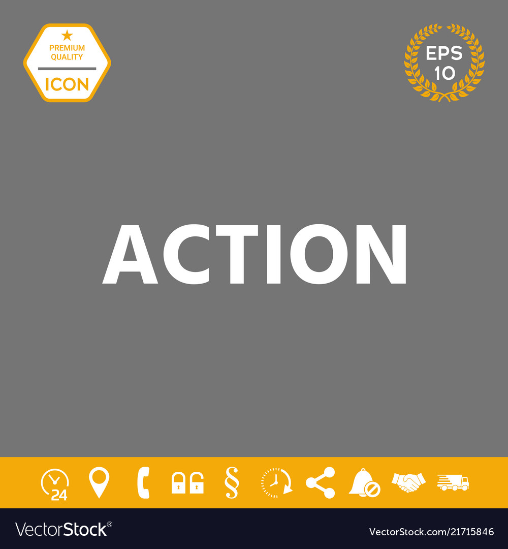 Action button symbol graphic elements