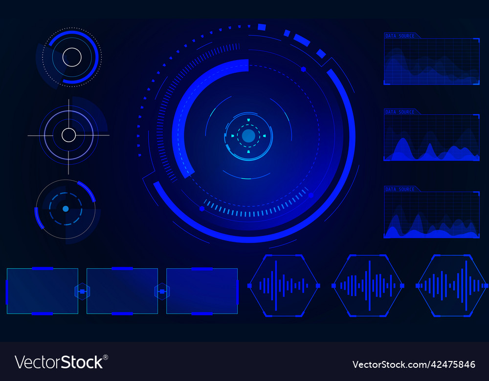 Hud futuristic elements hi tech user interface