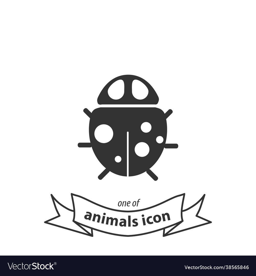 Ladybug sign bug isolated simple icon vector image Ladybug sign bug isolated simple icon