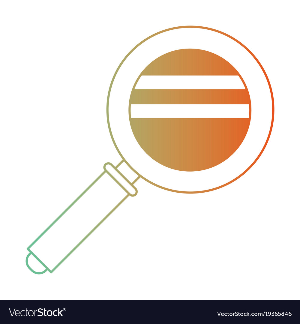 Magnifying glass icon in degraded green to red