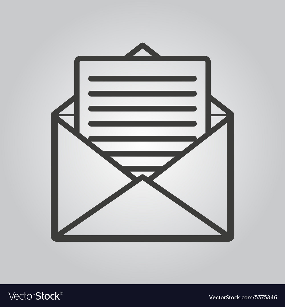 Mail icon open envelope symbol