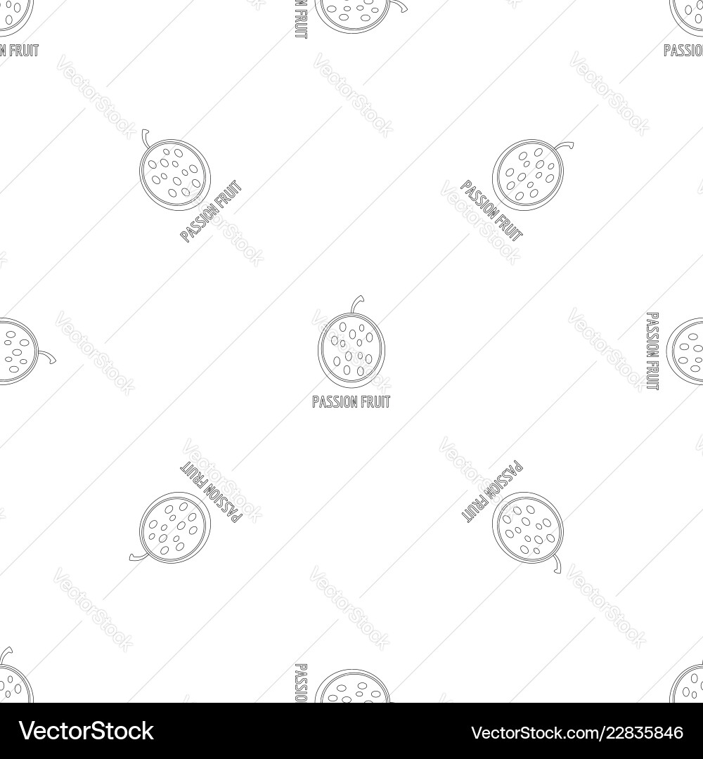 Passion fruit pattern seamless Royalty Free Vector Image