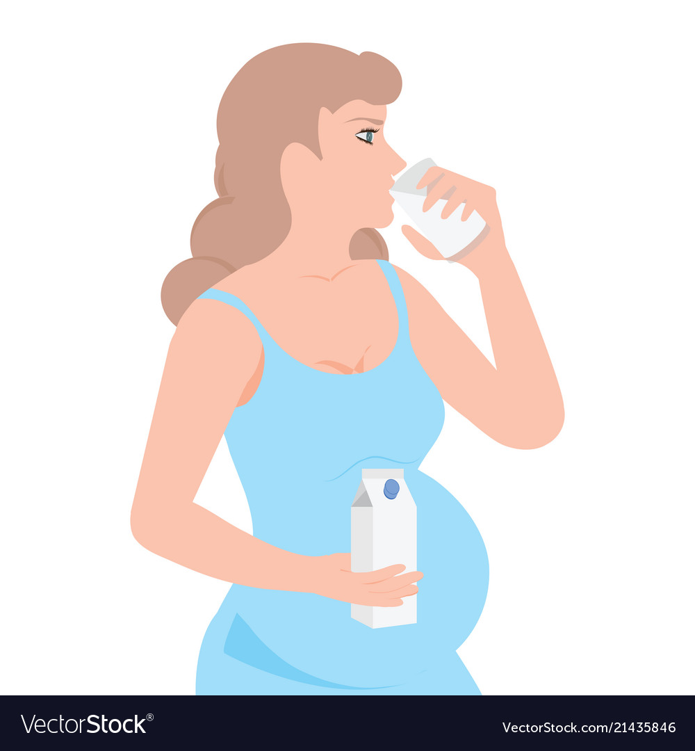 Pregnant Woman with Milk