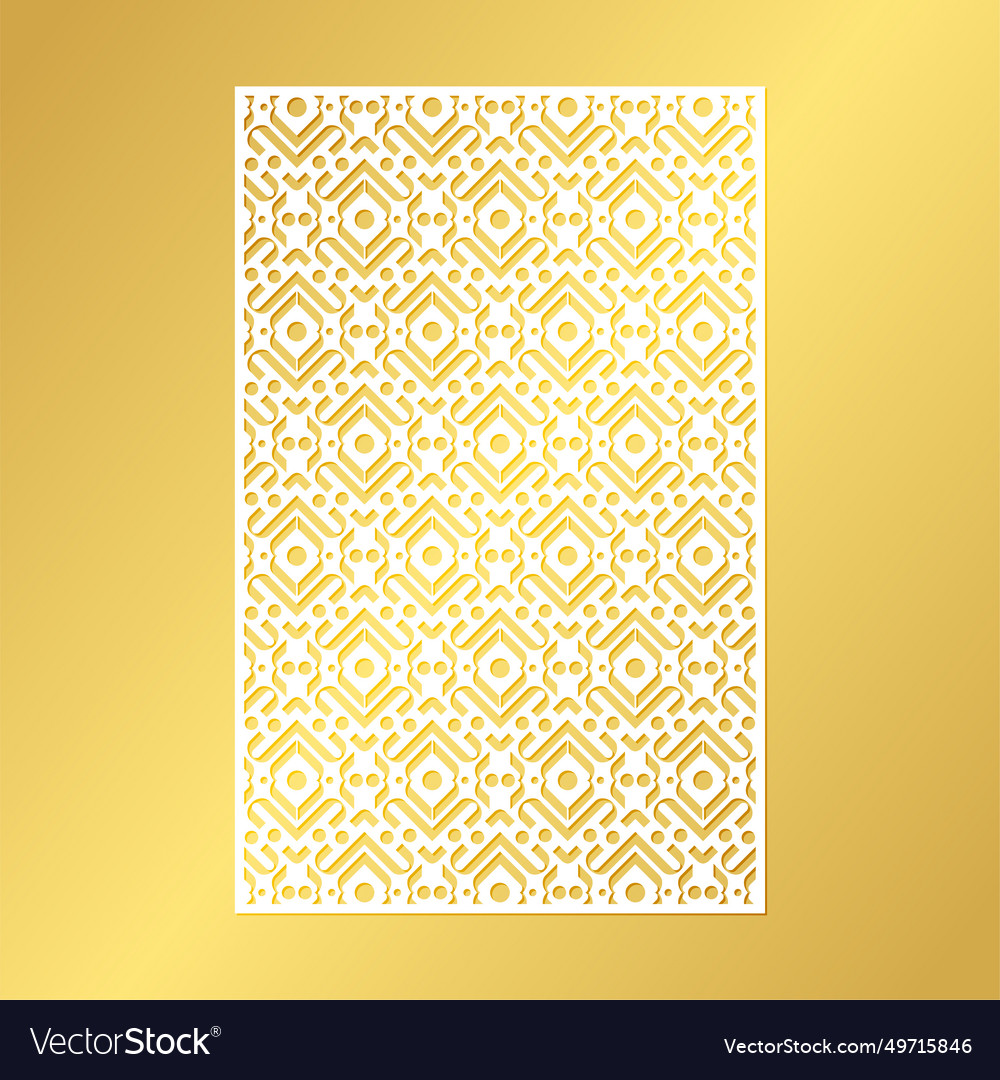 Seamless die cut decorative pattern template Vector Image