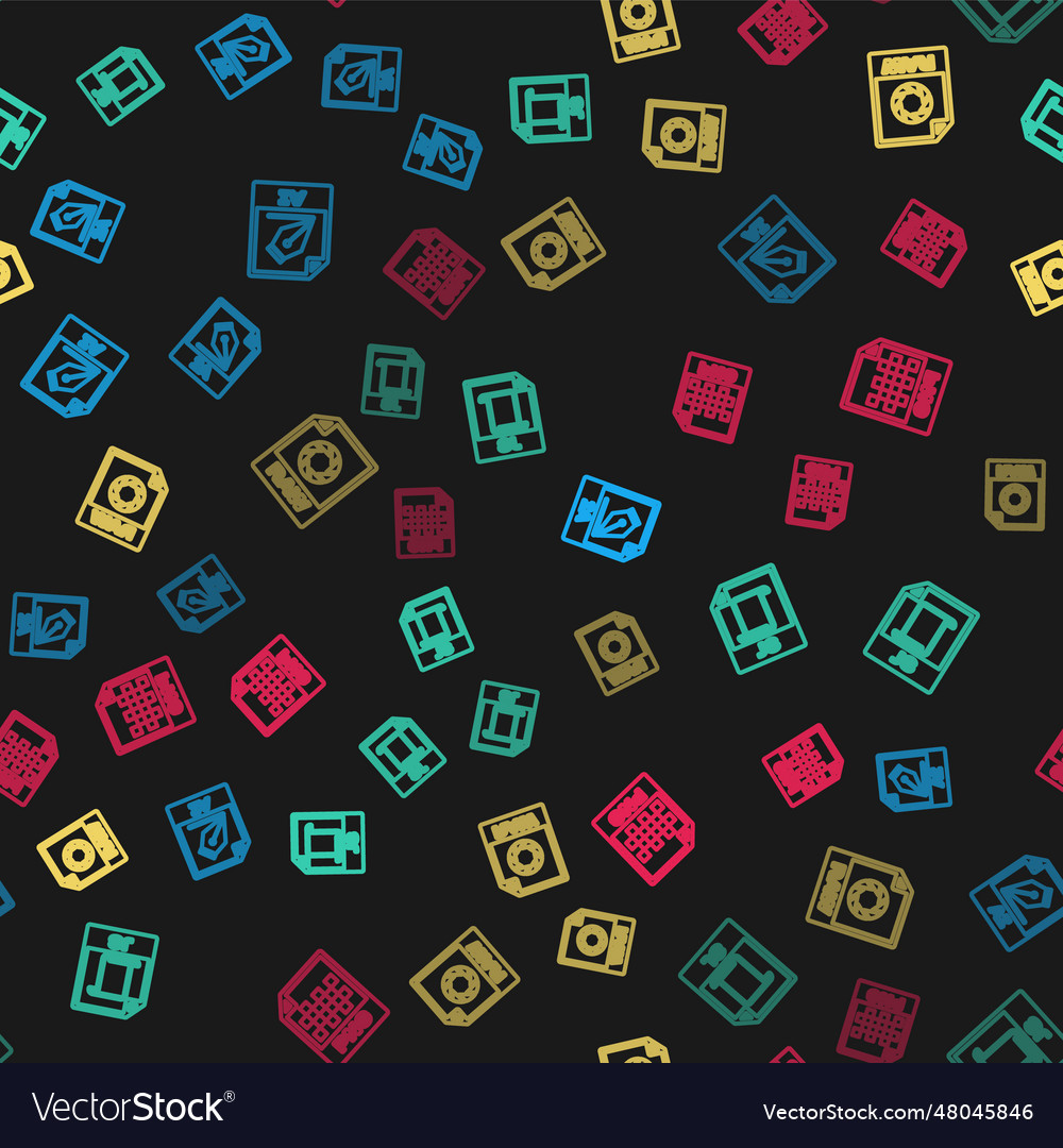 Set line ai file document js raw and png Vector Image Set line ai file document js raw and png