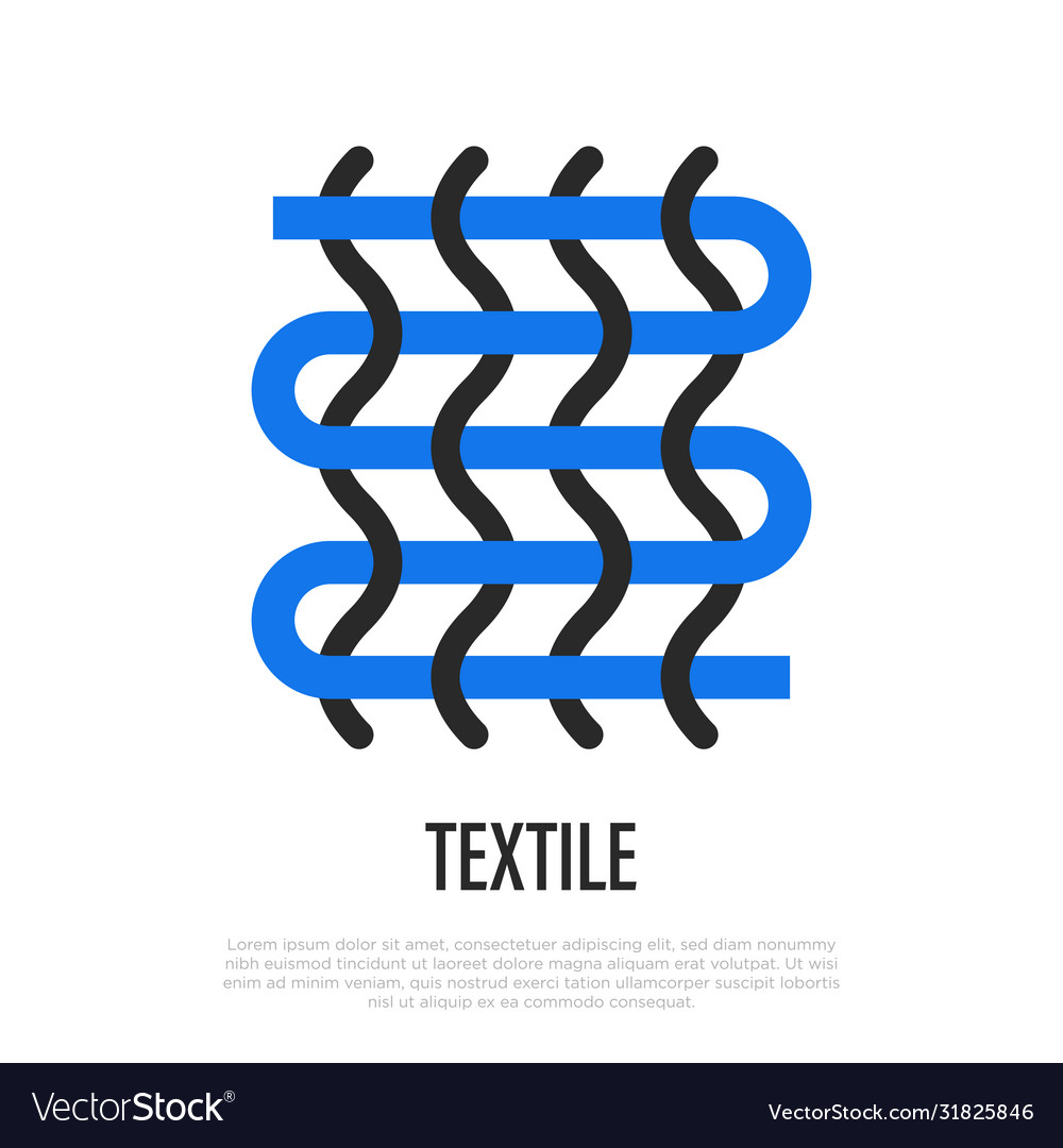 Textile symbol thin line icon