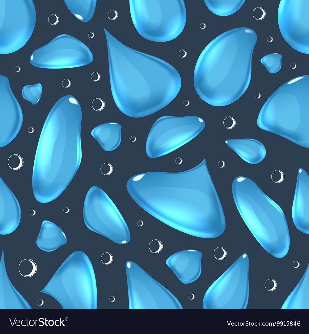 Water Drops Seamless Pattern