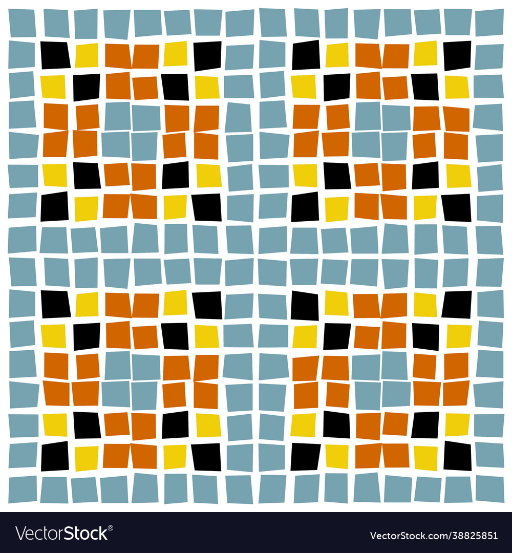 Abstract generative art color pattern tile vector image Abstract generative art color pattern tile