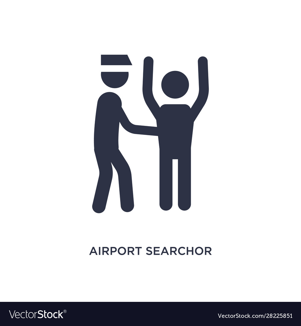 Airport searchor icon on white background simple