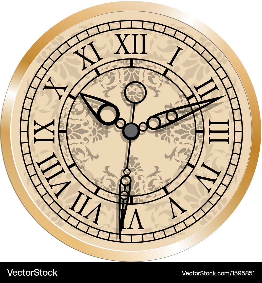 Antique Clock Face Royalty Free Vector Image - VectorStock