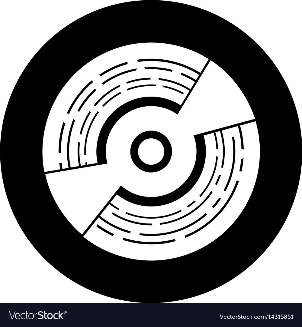 Compact disk isolated icon