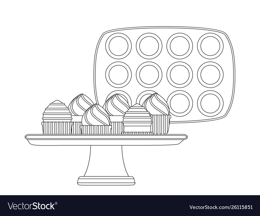 Cupcake in Plate - Baking Pans