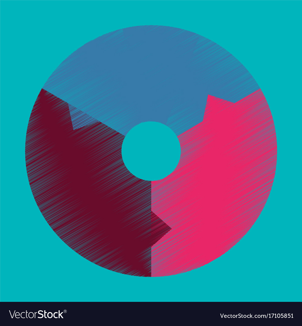 Flat shading style icon pie chart
