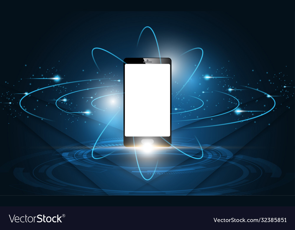 Global network connection digital technology vector image Global network connection digital technology