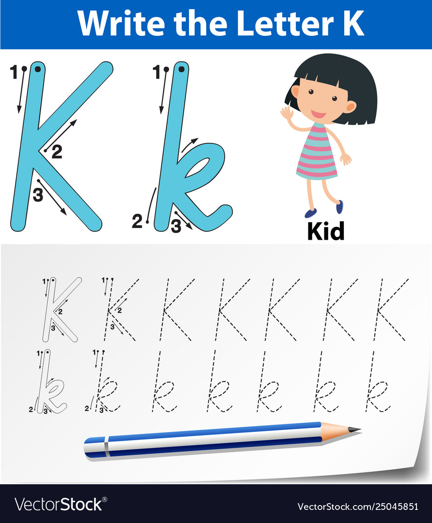 Brief K Verfolgung Alphabet Arbeitsblätter