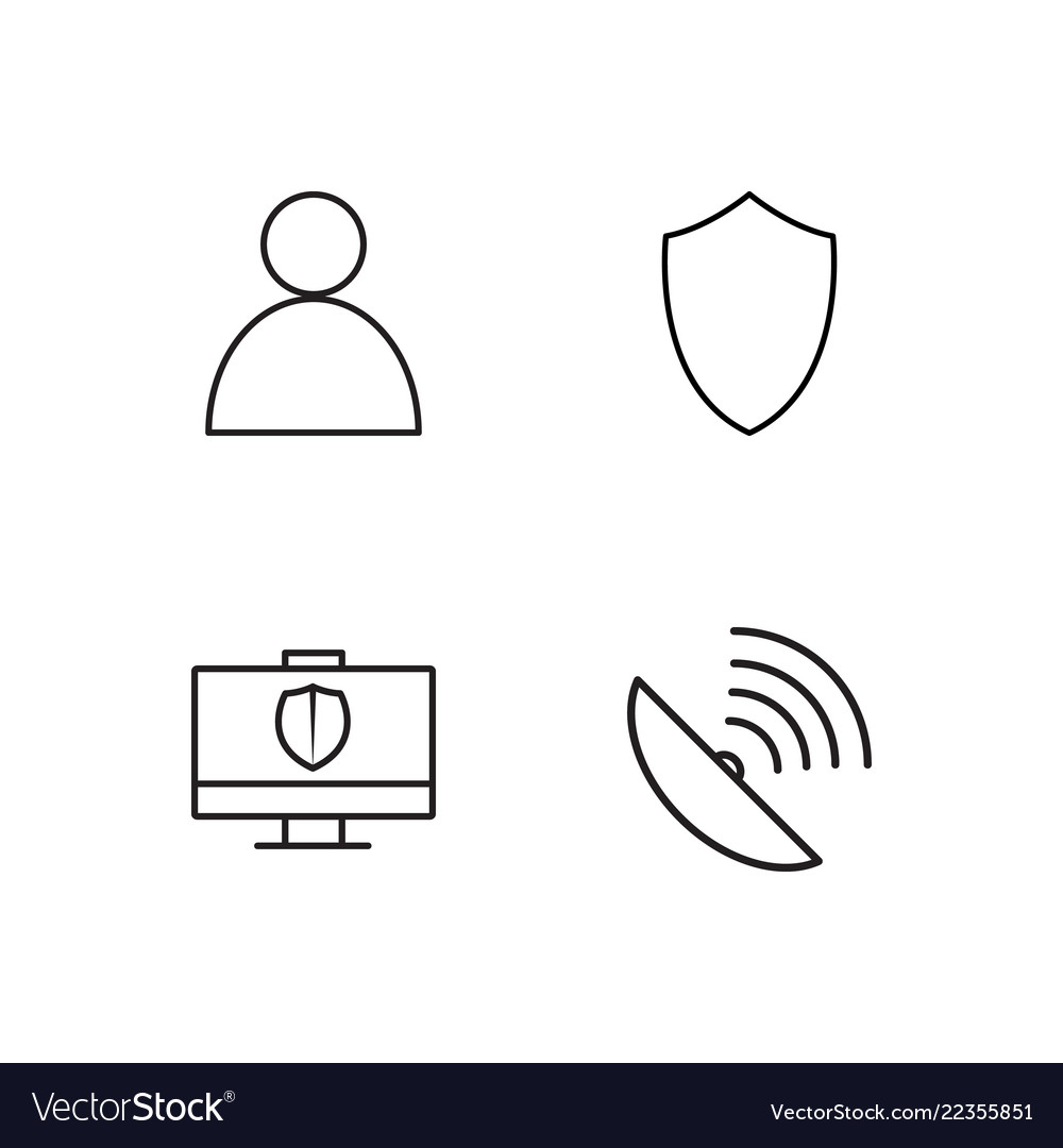 Outlined Web Icons - Connectivity & Security