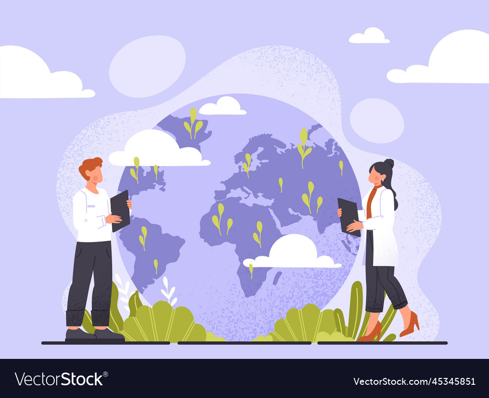 Save planet concept vector image Save planet concept