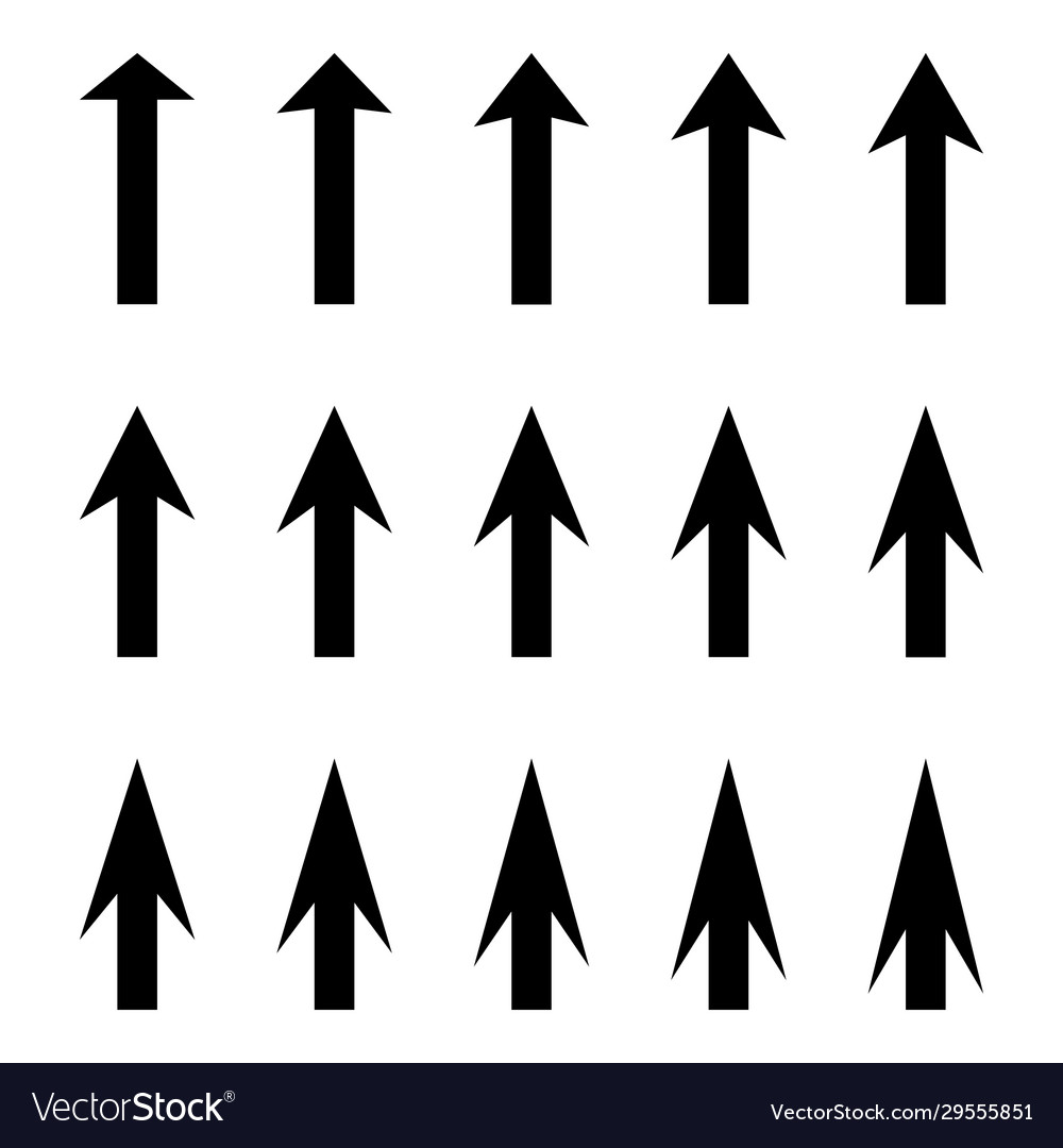 Pfeile einstellen um den Zeigerpfeil zu führen vector image Pfeile einstellen um den Zeigerpfeil zu führen