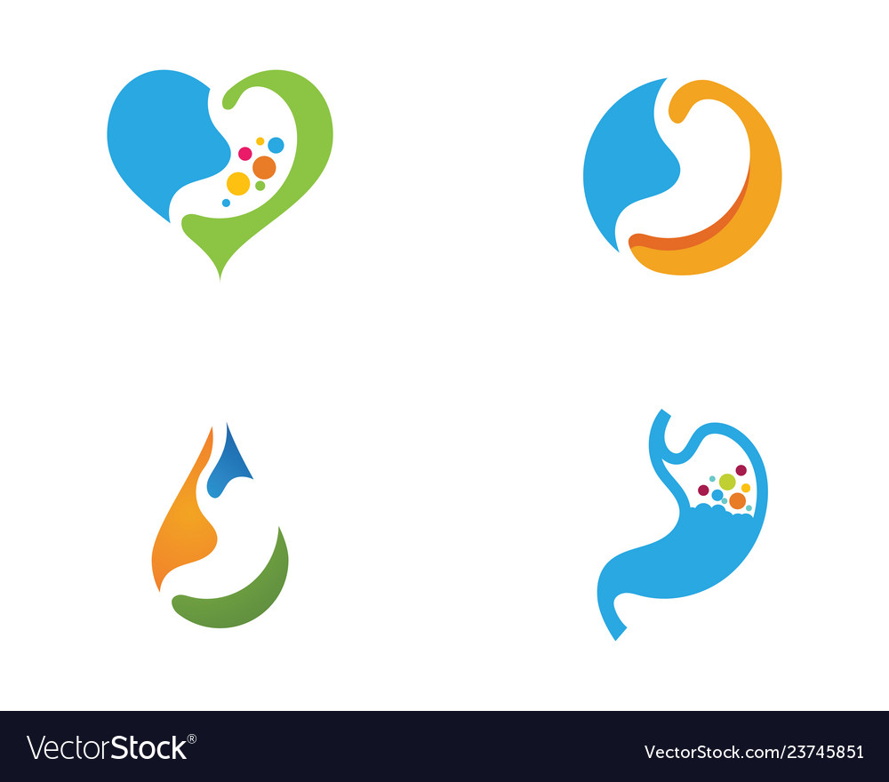 Stomach care icon designs Royalty Free Vector Image