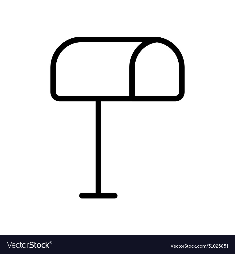 User interface concept mailbox icon line style