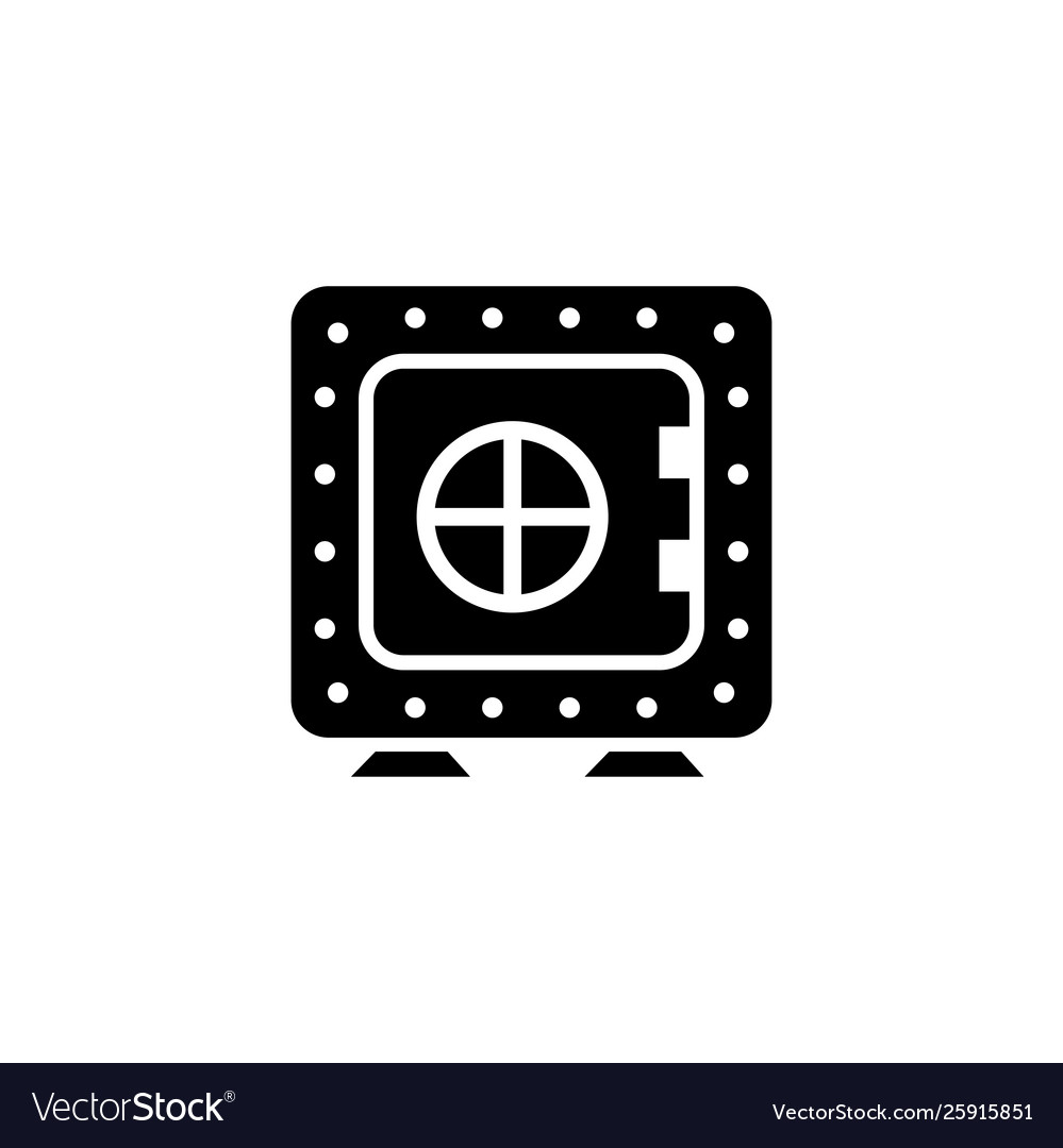 Vault icon in flat style for apps ui websites vector image Vault icon in flat style for apps ui websites